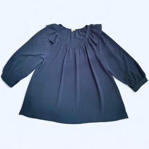 Elegant Navy Blue Women's Blouse